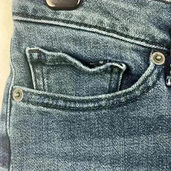 Lucky Brand Women’s Jeans Dark Wash 6/28 Ankle Length Raw Hem Skinny 5 Pocket - Picture 4 of 11